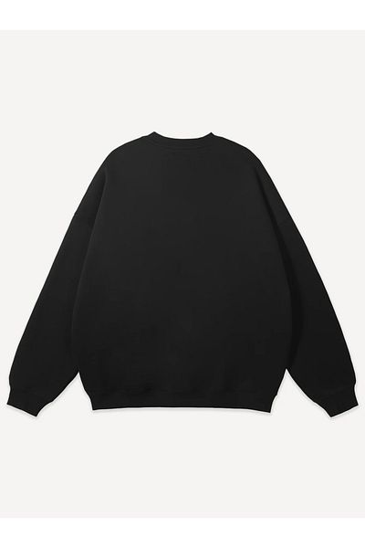 Mad&Calf Unisex Teddy Boy εμπριμέ με λαιμόκοψη Oversize φούτερ