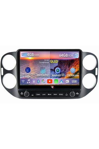 navi-it Dedicated navigation Tiguan 9 inch (AB), Golf 5/6+ with rotary buttons model 2024, 4 GB RAM 64 ROM, Qu