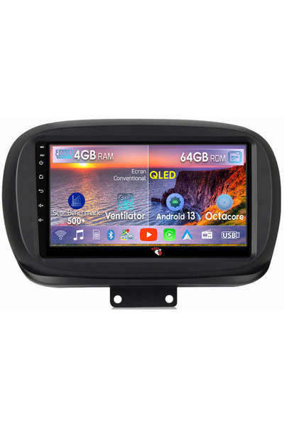 navi-it Navigatie dedicata Fiat 500X 2014-2019, 4GB RAM 64GB ROM, Octacore, A...