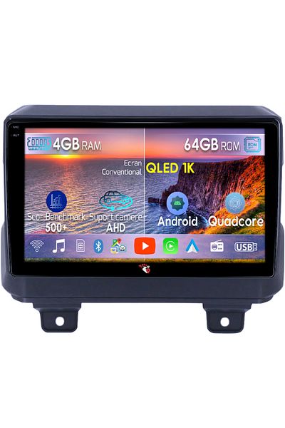 navi-it Navigatie dedicata Jeep Wrangler 2018-2019, 4GB RAM 64GB ROM, Octacore, Android 14, Display QLED 1K