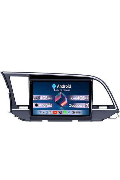navi-it Navigatie dedicata Hyundai Elantra 2016-2020, 4GB RAM 64GB ROM, Quad Core, Display 9" QLED 1K, Carpl