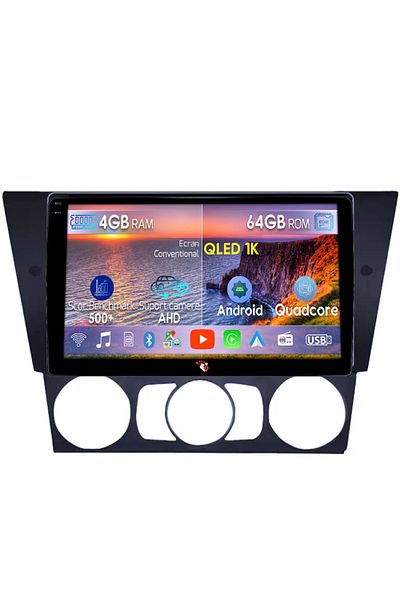 navi-it Navigatie dedicata BMW Seria 3 E90 E91 2005–2012, 4GB RAM 64GB ROM, Octacore, Android 14, Display QL