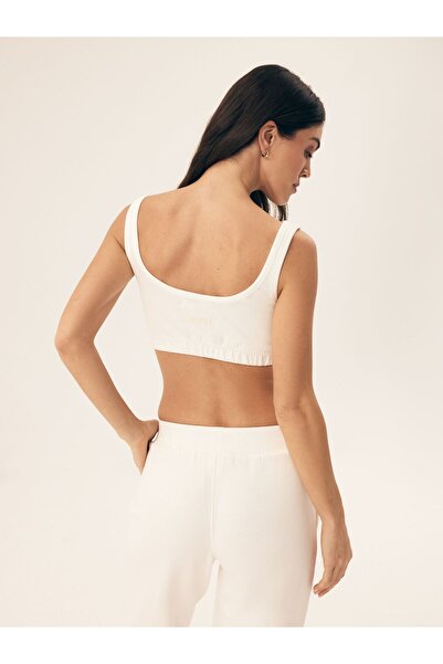 Bloovii Women's Summer Crop Top with Wide Straps Back Logo | Mavere