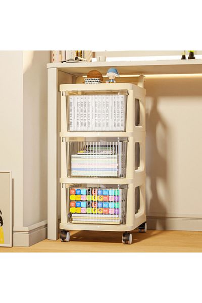 Choice 3-Drawer Multi-Function Reinforced Plastic Movable Storage Drawers