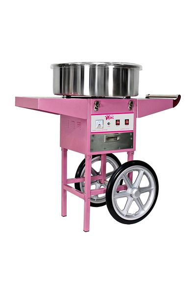 Royal Catering Mașină mobilă de vată de zahăr fără capac, pe roți