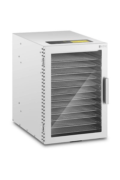 Royal Catering Deshidratator alimentar profesional pentru ierburi, fructe, ciuperci, 12 rafturi, 800 W