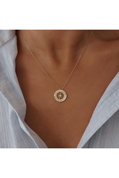 ALTINTAŞ KUYUMCULUK Küçük Pusula Altın Kolye