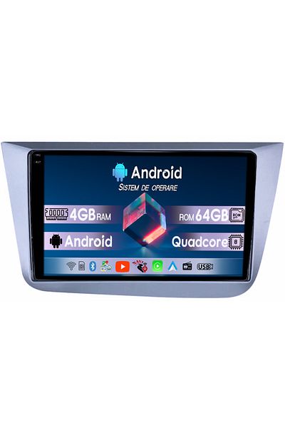 navi-it Navigatie dedicata Seat Leon 2005-2012, 4GB RAM 64GB ROM, Octacore, Display 9" QLED 1K, Carplay, And