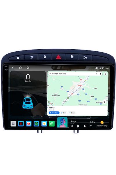 navi-it Navigatie dedicata Peugeot 308/408 2008-2020, 4GB RAM 64GB ROM, Octacore, Android 14, Display QLED 1