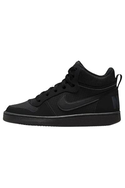 Nike Court Borough Mid Leather Womens Sneaker Genuine Leather Women's Casual Sports Shoes Black