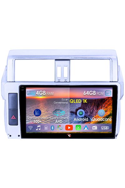 navi-it Navigatie dedicata Toyota Land Prado 2013-2017, 4GB RAM 64GB ROM, Octacore, Android 14, Display QLED