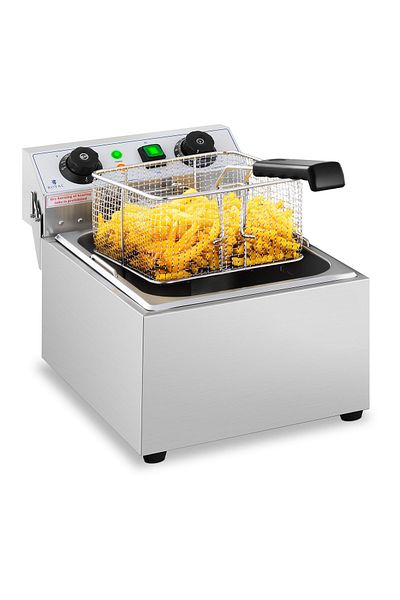Royal Catering Friteuză electrică cu cronometru 230 V 3200W 10 L