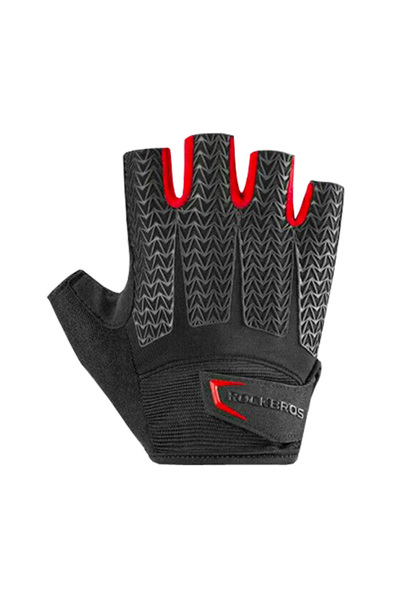 shumee Mănuși de ciclism cu inserții de gel, mărimea M, negre și roșii