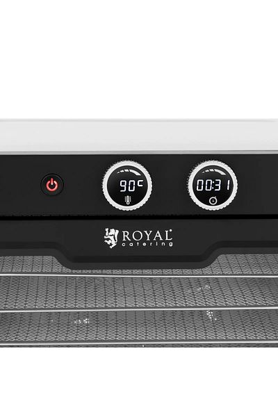 Royal Catering Deshidratator alimentar pentru fructe, ciuperci, ierburi aromatice, 8 rafturi, 800 W