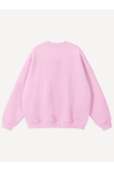 Mad&Calf Unisex Teddy Boy εμπριμέ με λαιμόκοψη Oversize φούτερ