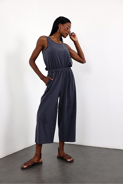 5in1Canpolat Indigo Buy Elastic Modal Jumpsuit 1719
