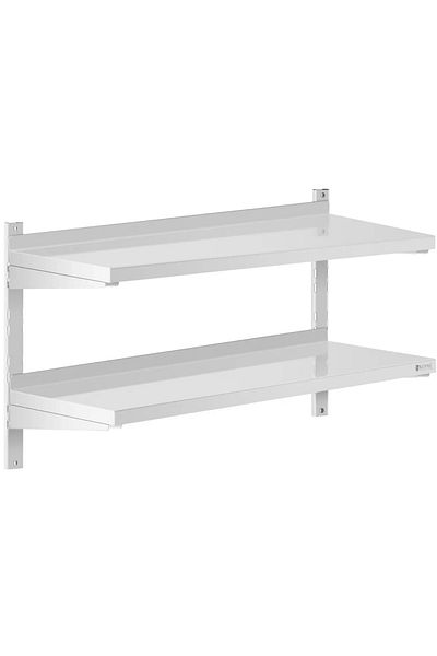 Royal Catering Raft dublu reglabil pentru catering, suspendat pe perete, din OȚEL, 100 x 40 cm