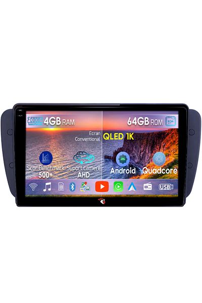 navi-it Navigatie dedicata Seat Ibiza 2009-2012, 4GB RAM 64GB ROM, Octacore, Android 14, Display QLED 1K 9",