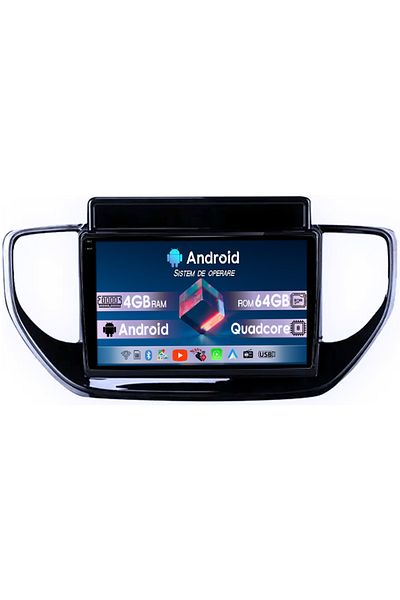 navi-it Navigatie dedicata Hyundai Solaris 2 2020-2021, 4GB RAM 64GB ROM, Quad Core, Display 9" QLED 1K, Car
