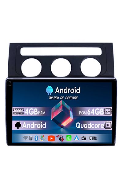 navi-it Navigatie dedicata VW Touran 2003-2015, 4GB RAM 64GB ROM, Octacore, Android 14, Display QLED 1K 9",
