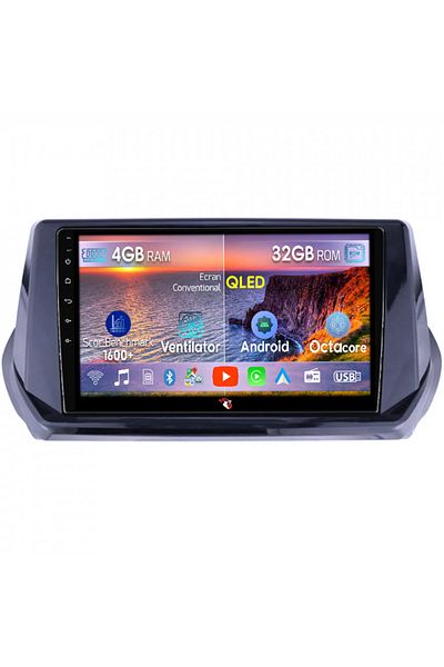 navi-it Navigatie dedicata Peugeot 208/2008 2019+, 4GB RAM 32GB ROM, Octacore, Android 14, Display QLED 9",