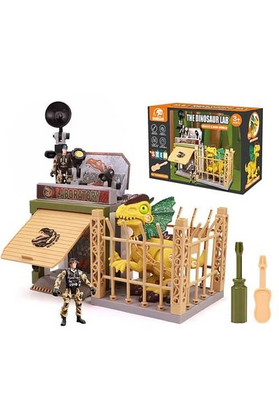 COOYA Children's assembly toys,Dinosaur Military Laboratory Scene Toy,Disassembly STEM Educational Toy