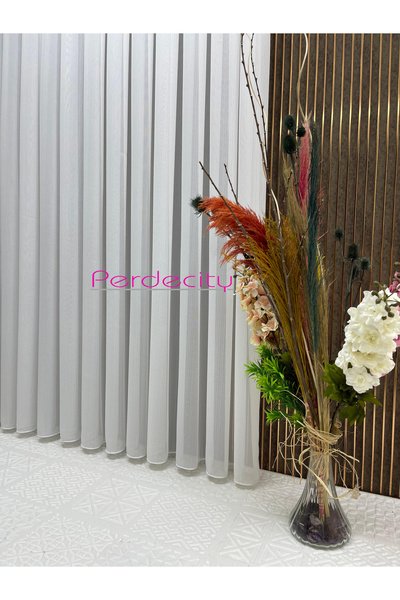 PERDECITY Original Bamboo Wakkorama Glitter Tulle Curtain Ironing No Crease 1X3 Tight Pile Suitable for Any Room