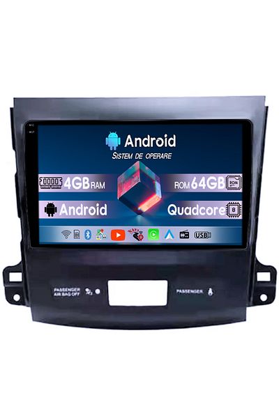 navi-it Navigatie dedicata Peugeot 4007 2007-2012, 4GB RAM 64GB ROM, Quad Core, Display 9" QLED 1K, Carplay,