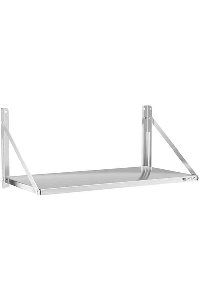 Royal Catering Raft de perete pliabil din oțel inoxidabil pentru catering, până la 40 kg, 100 x 45 cm