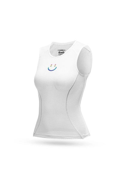 shumee Koszulka kamizelka rowerowa tkanina 3D damska szybkoschnąca XL / XXL - biała