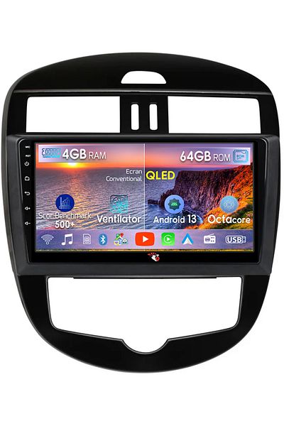 navi-it Dedicated navigation for Nissan Tiida 2011-2015, 4GB RAM 64GB ROM, Octacore, Android 13, QLED 10.2 Display