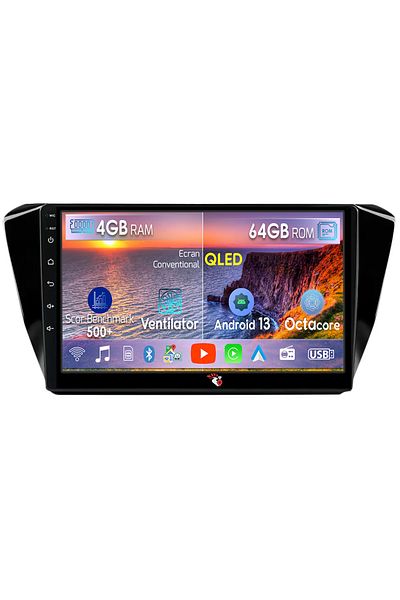 navi-it Navigatie dedicata Skoda Superb 2016-2019, 4GB RAM 64GB ROM, Octacore, Android 13, Display QLED 9",