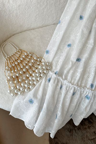 Poliyance Pelin Blue Fisto Long Skirt