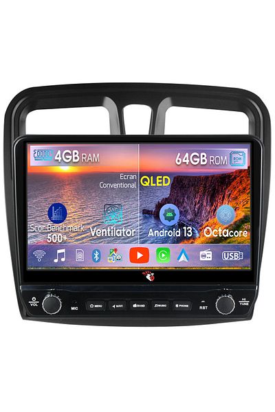 navi-it Dedicated navigation Logan 2014-2019 with rotary buttons model 2024, 4 GB RAM 64 ROM, Quadcore, Android
