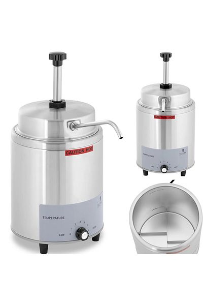 Royal Catering Podgrzewacz do sosów elektryczny z dyspenserem pompką 3.3 l 550 W