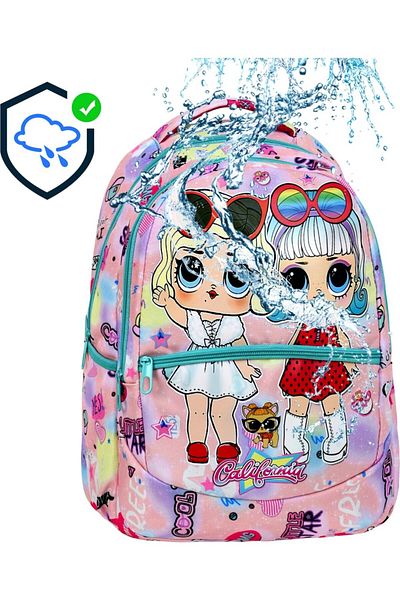 Çanta Limanı California Girls Pink Primary School Backpack + Lunchbox (2318)