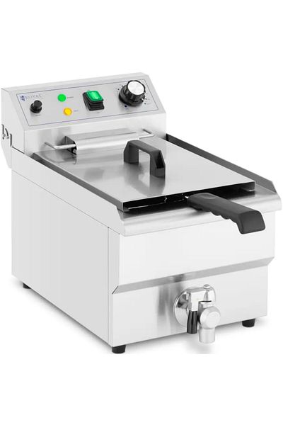 Royal Catering Frytownica elektryczna nastawna z kranem spustowym 230 V 3000 W 9 l