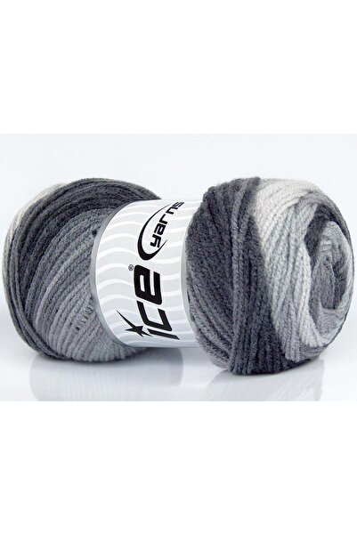 Ice yarns مجموعة من 4 × 100 جرام من خيوط الثلج BABY BATIK Yarn باللون الأسود ...