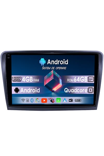 navi-it Navigatie dedicata Skoda Superb 2 2008-2015, 4GB RAM 64GB ROM, Quadcore, Android 14, Display QLED 1K