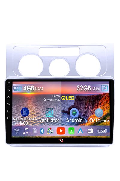 navi-it Navigatie dedicata Volkswagen Touran 2003-2015, 4 GB RAM 32 ROM, Android 14, Display QLED, 10", DSP,