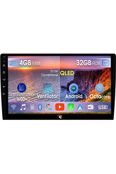navi-it Navigatie GPS universala, 4 GB RAM 32 ROM, Android 13, Display QLED, 10", DSP, Carplay, Andr