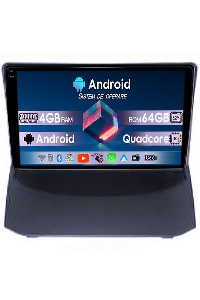 navi-it Navigatie dedicata Ford Fiesta 2004-2014, 4GB RAM 64GB ROM, Quadcore, Android 14, Display QLED 1K 9"