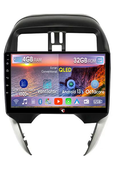 navi-it Navigatie dedicata Nissan Sunny 2019, 4 GB RAM 32 ROM, Android 13, Display QLED, 10", DSP, Carplay,
