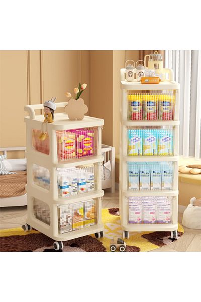 Choice 4-Drawer Multi-Function Reinforced Plastic Movable Storage Drawers