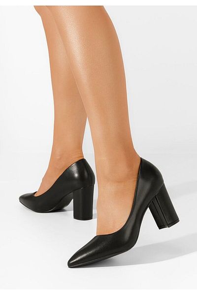B T Shoes Lilya black high heel shoes