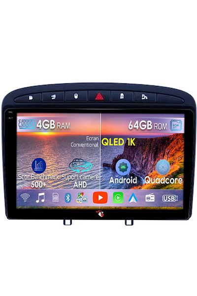 navi-it Navigatie dedicata Peugeot 308/408 2008-2020, 4GB RAM 64GB ROM, Octacore, Android 14, Display QLED 1