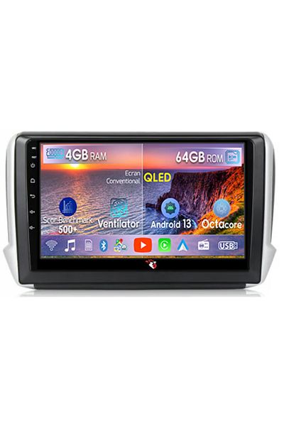 navi-it Navigatie dedicata Peugeot 208, 4GB RAM 64GB ROM, Octacore, Android 13, Display QLED 10.1", DSP, Car