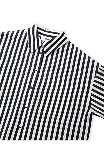 İpekyol Line Pattern Off Shoulder Shirt