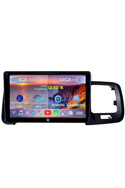 navi-it Navigatie dedicata Volvo S60 V60 2011-2020, 4GB RAM 64GB ROM, Octacore, Android 14, Display QLED 1K