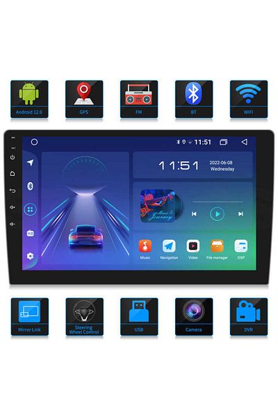 navi-it Universal Navigation Resigilata, 4GB RAM 64GB ROM, Android, Octacore, Display QLED, 10", DSP Androi